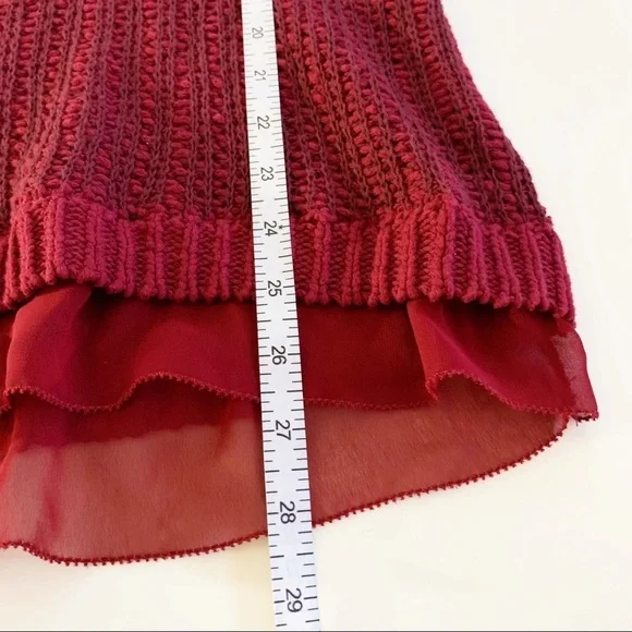 Lucky Brand Burgundy Sleeveless Knit Sweater - Picture 6 of 7